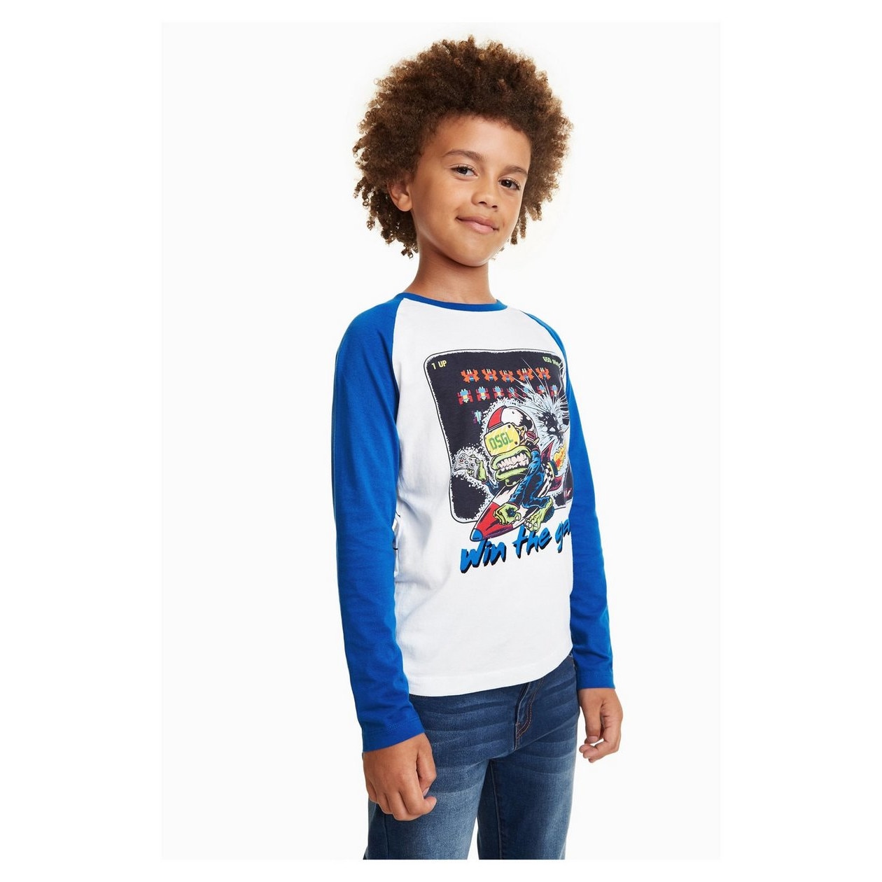 Bluza baieti, Desigual, cu imprimeu abstract, Kitchner, 11-12 ani