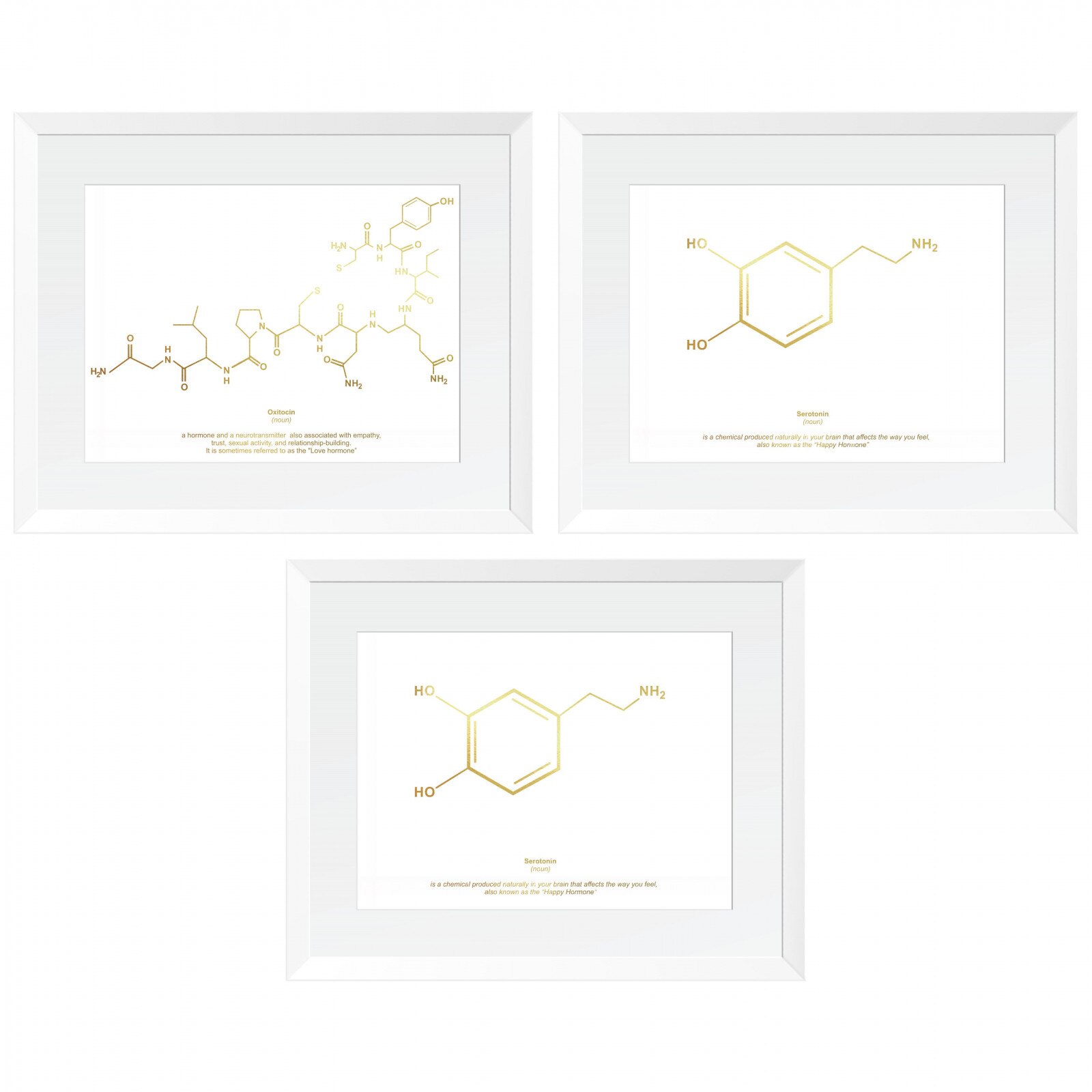 Set 3 tablouri, Formula Dragostei, Anais Beautiful inside, inramate, dimensiune 24x30cm/buc