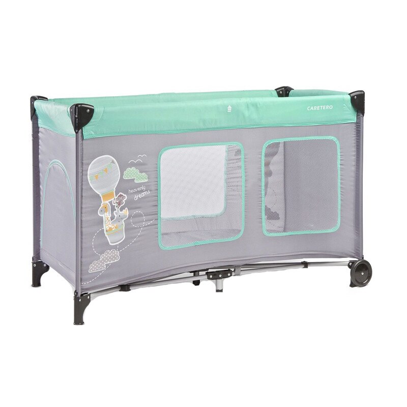 Patut pliabil pentru fetite Caretero Simplo Plus PPCS2-G, Gri