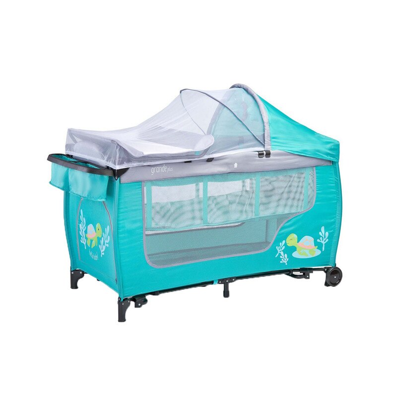 Patut pliabil pentru fetite Caretero Grande Plus PPGP1-T, Turcoaz