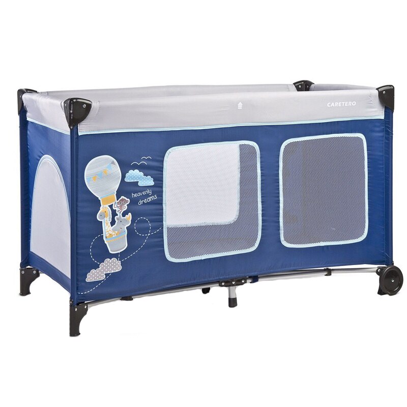 Patut pliabil pentru baieti Caretero Simplo Plus PPCS1-B, Bleumarin