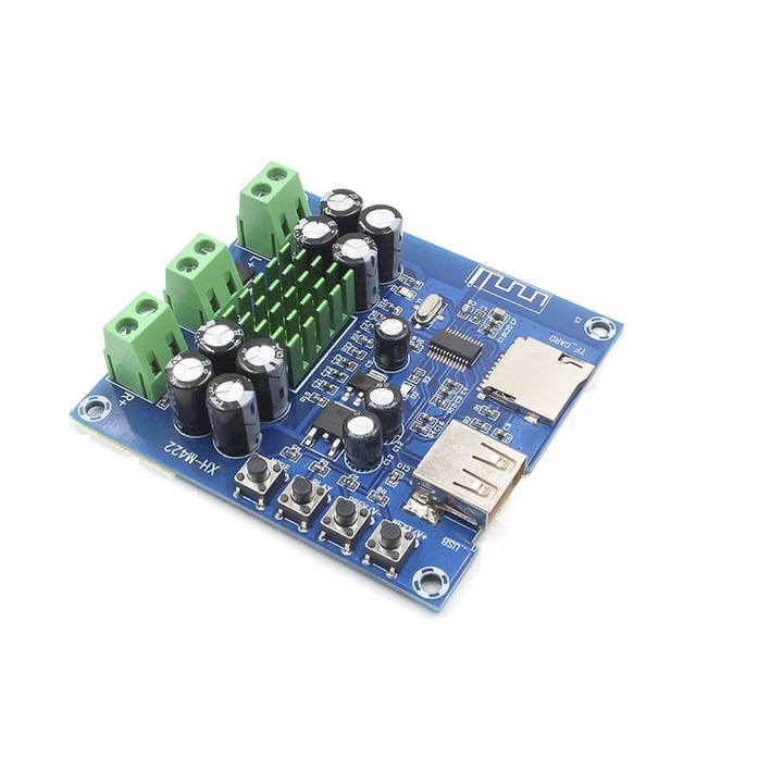 Amplificator 2 X 50 W cu Bluetooth, card si USB