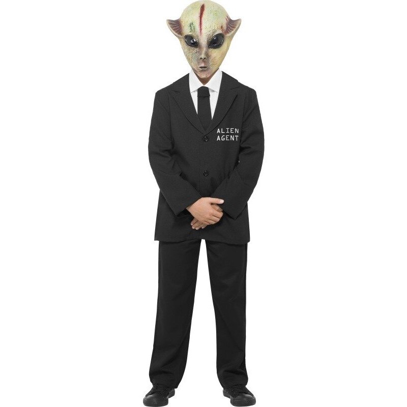 Costum extraterestru halloween cu masca 130 cm (6-7 ani)