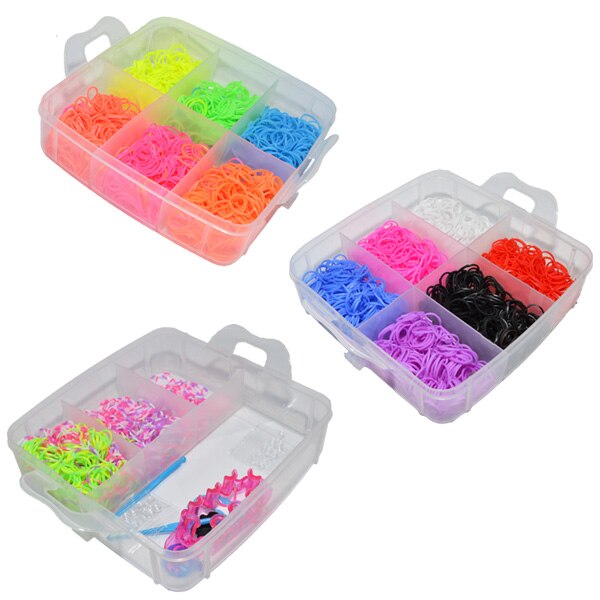 Set Multicreativ Trendy , Accesorii pentru realizarea Bratarilor din elastic , Rainbow Loom Bands , 3500 piese , Multicolor