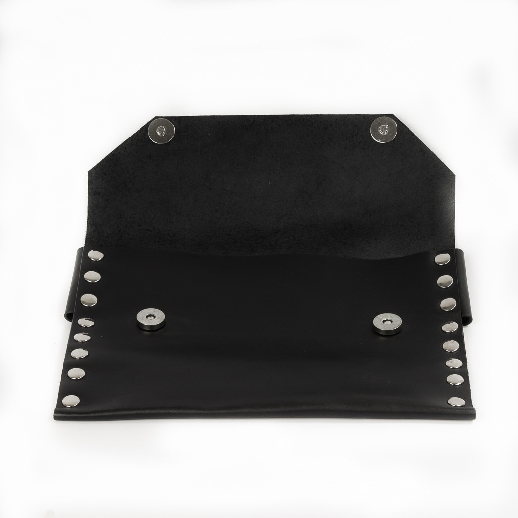 Poseta plic din piele , Love Leather, Casual, Neagra