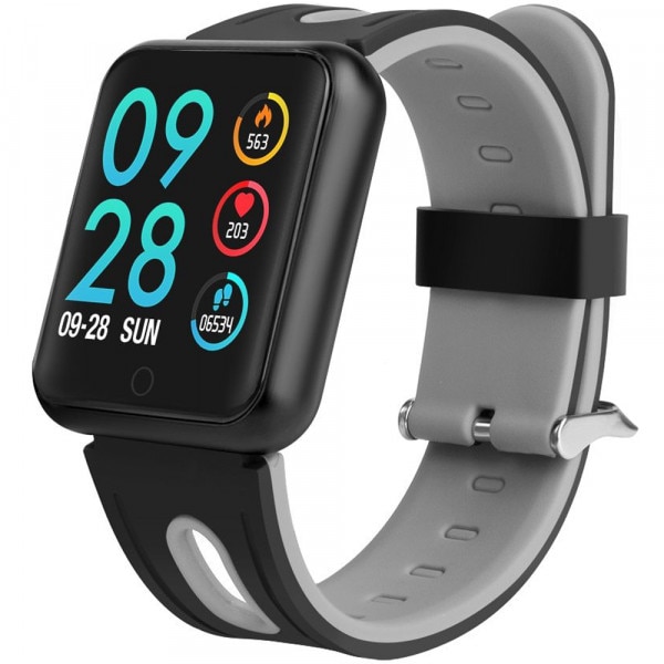 Bratara fitness iUni P68, Negru/Gri