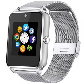 Ceas smartwatch cu telefon iUni Z60, Silver Ceas smartwatch cu telefon iUni Z60, Silver