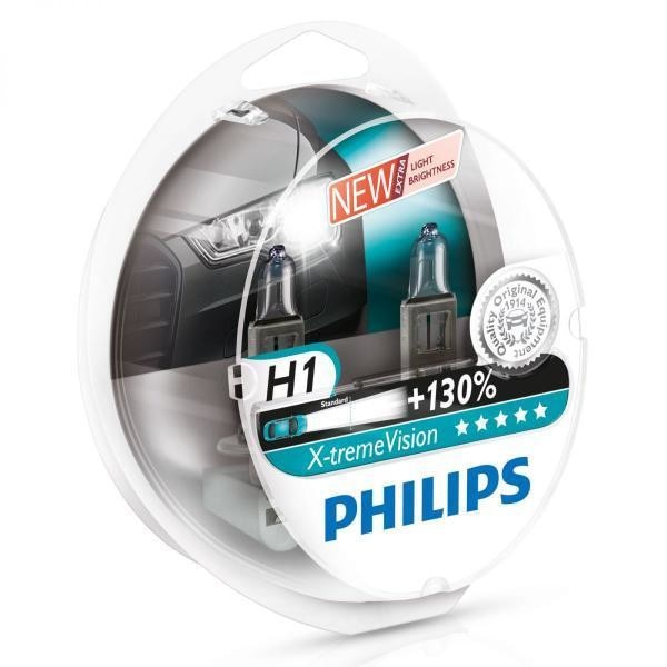 Set 2 becuri Philips H1 XtremeVision +130%