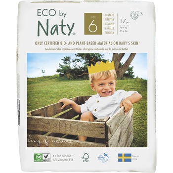 Scutece ECO marimea 6, 16+ kg, 17 buc. ECO By Naty Scutece ECO marimea 6, 16+ kg, 17 buc. ECO By Naty
