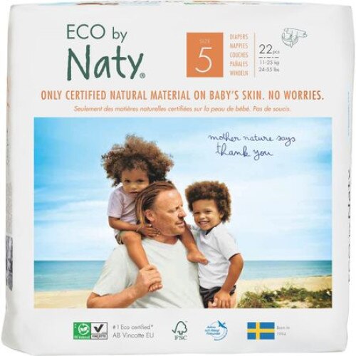 Scutece ecologice Naty nr. 5 (11-25 kg)