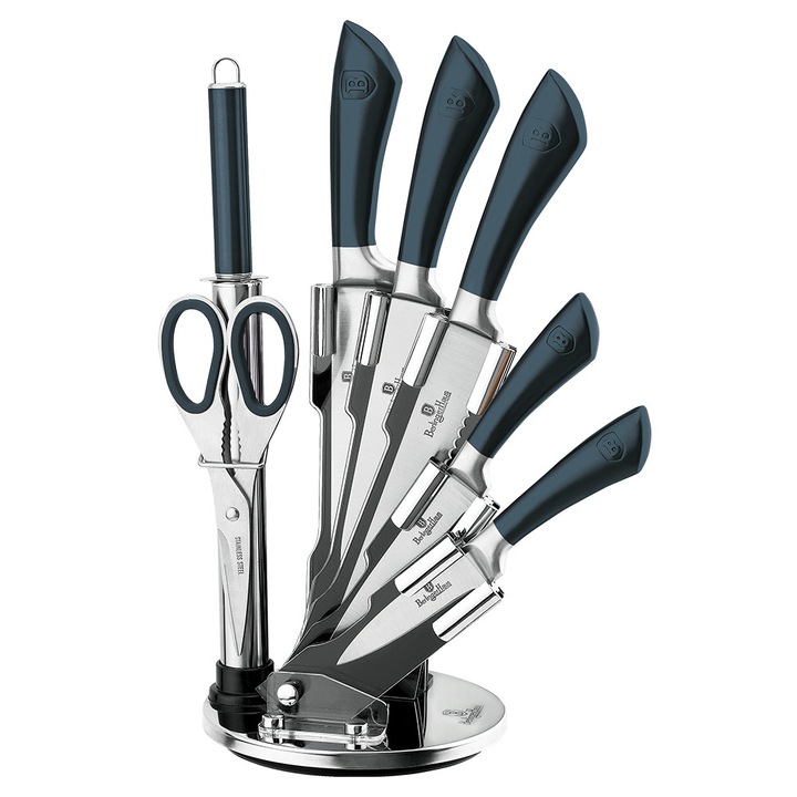 Set cutite inox 8 piese, Metallic Line Aquamarine Edition, BH 2415