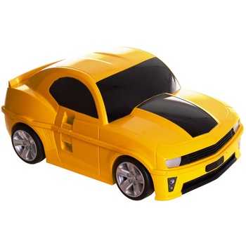 Valiza de calatorii Malipen in forma de masina si masinuta cu telecomanda,galben Valiza de calatorii Malipen in forma de masina si masinuta cu telecomanda,galben