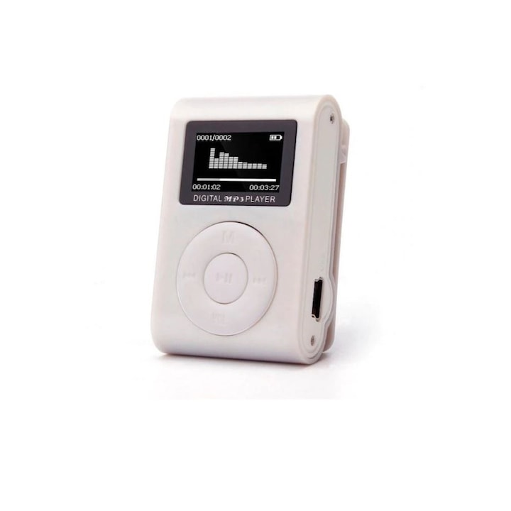 Mini MP3 Player cu display LCD, LRTM , gri culoare slot microSD