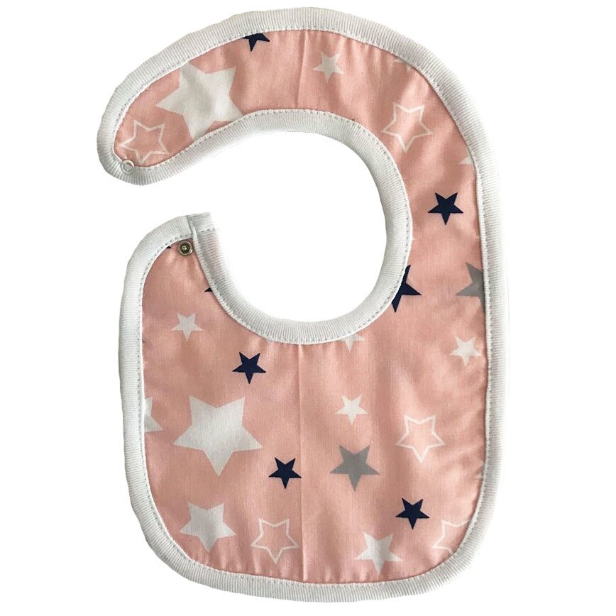 Baveta, roz cu stelute bluemarin, 0-6 luni