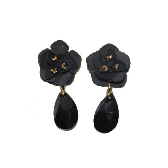 Cercei casula,model natural,D&J Exclusive,Negru