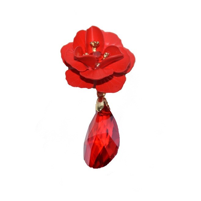 Cercei casula,model natural,D&J Exclusive,Rosu