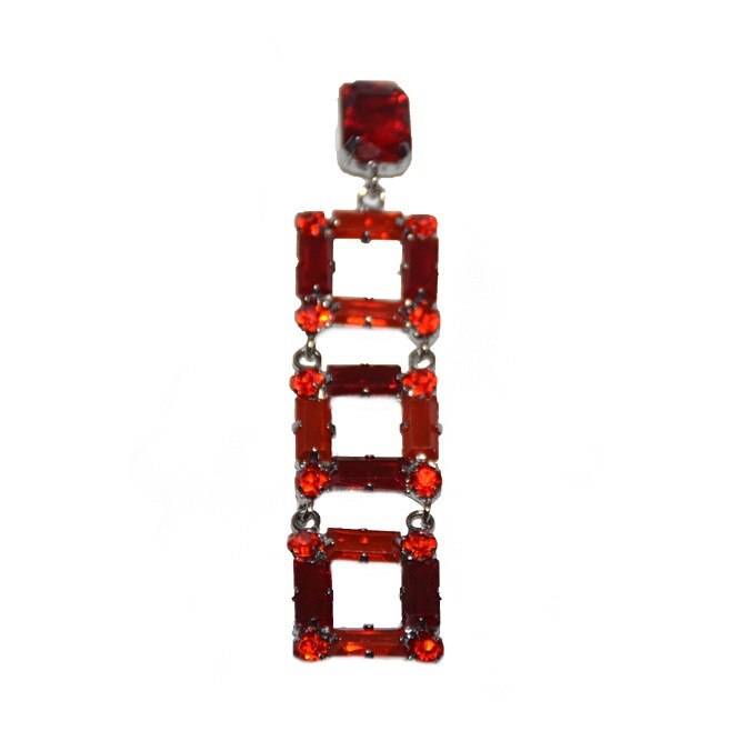 Cercei rafinati cu design extravagant, D&J Exclusive, Rosu
