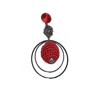 Cercei clasici ,forma circulara, D&J Exclusive,Rosu Cercei clasici ,forma circulara, D&J Exclusive,Rosu