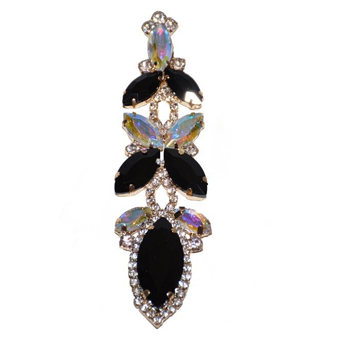 Cercei eleganti cu model rafinat, D&J Exclusive, Negru