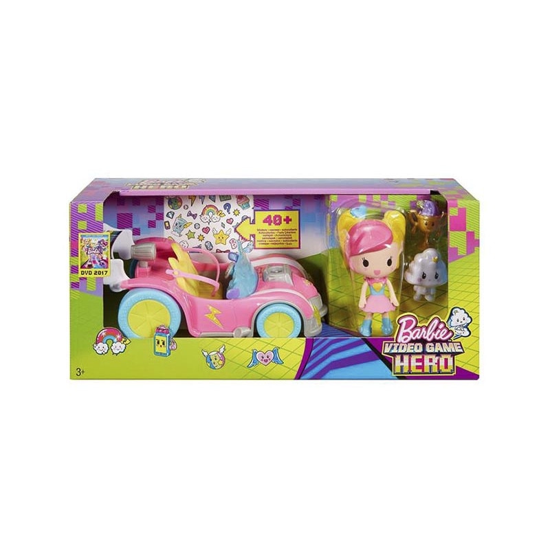Set Papusa cu accesorii, Barbie Aventura din jocul video