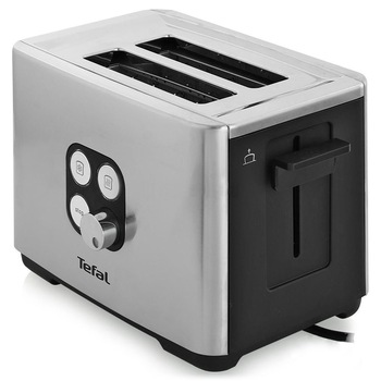 Prajitor de paine Tefal 900 W, 2 felii, functie decongelare, functie reincalzire, functie rumenire, 7 trepte putere, gri + negru AN Prajitor de paine Tefal 900 W, 2 felii, functie decongelare, functie reincalzire, functie rumenire, 7 trepte putere, gri + negru AN