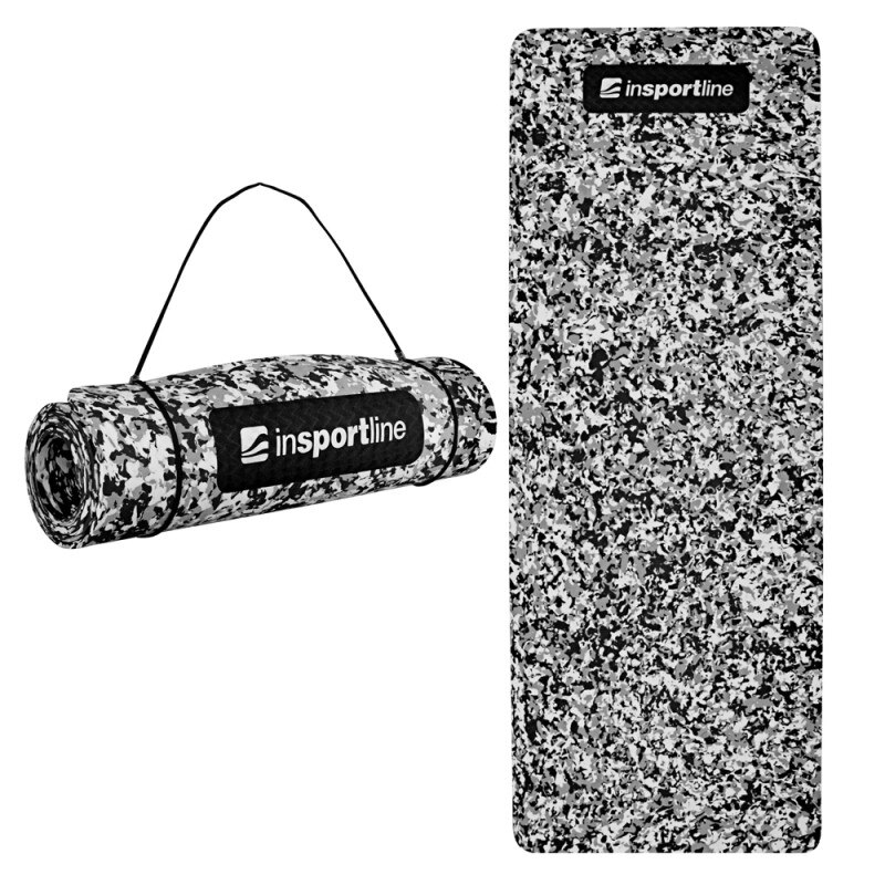 Saltea Exercitii inSPORTline Camu 173 x 61 x 0.8 cm, Gri Camuflaj