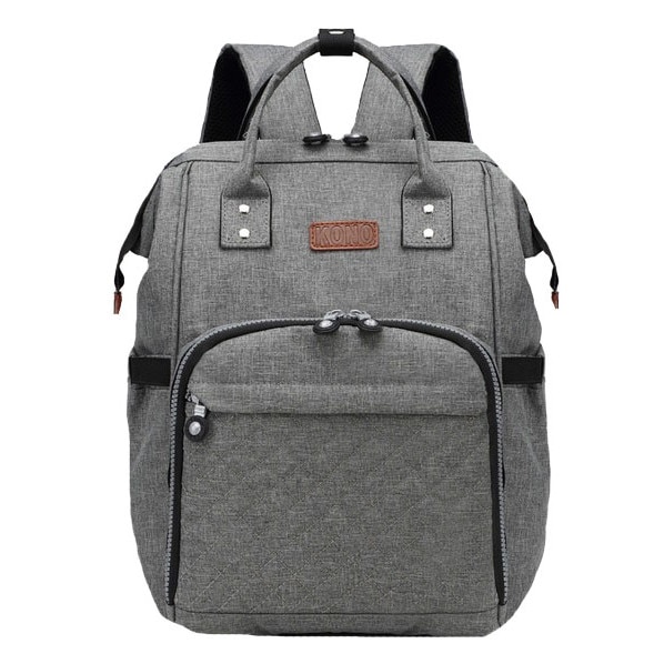 Rucsac pentru mamici, gri, 38x16x24cm