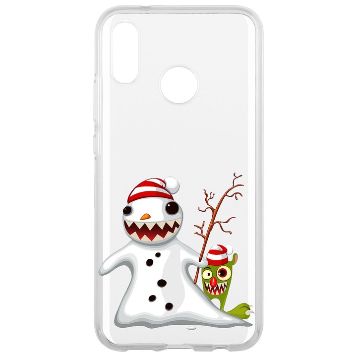 Huawei P20 Lite szilikon tok hátborzongató hóember modell, ütésálló, szilikon, TPU - Viceversa + Huawei P20 Lite edzett üveg Viceversa