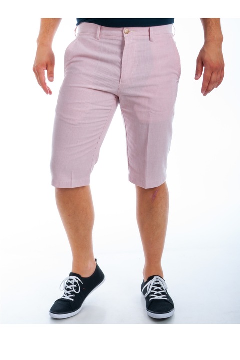 Мъжки къси панталони Rossini Regular fit, Червен с бяло райе