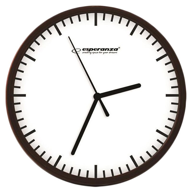 Ceas de perete Budapesta Esperanza, mecanism quartz, Alb