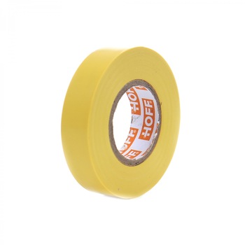 Banda izolatoare Hoff 20 m x 0.15 mm x 18 mm, galbena, AN Banda izolatoare Hoff 20 m x 0.15 mm x 18 mm, galbena, AN