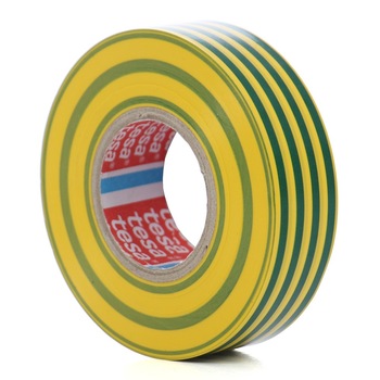 Banda izolatoare Tesa ignifuga, 20 m x 19 mm, galben cu verde, AN Banda izolatoare Tesa ignifuga, 20 m x 19 mm, galben cu verde, AN