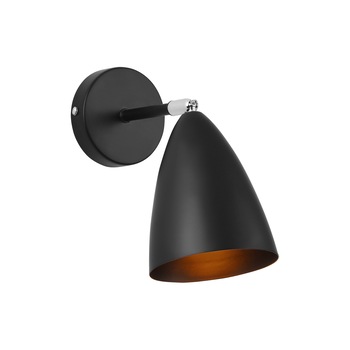 Lampa de perete/aplica Cone, lux.pro, 22 x 12 cm, 230V, 1 x E14 max. 40W, metal, negru Lampa de perete/aplica Cone, lux.pro, 22 x 12 cm, 230V, 1 x E14 max. 40W, metal, negru