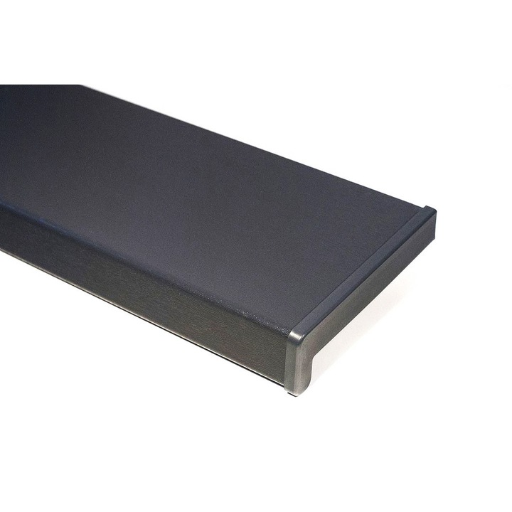 BV Beltéri PVC ablakpárkány antracit szürke ablakokhoz, 100 x 20 cm, tartalmazzák az oldalsó részeket + fehér szilikon 280 Ml, 45GL