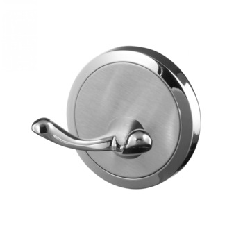 Cuier baie, Bisk, montaj pe perete, din zinc aluminiu cu 2 agatatori Cuier baie, Bisk, montaj pe perete, din zinc aluminiu cu 2 agatatori