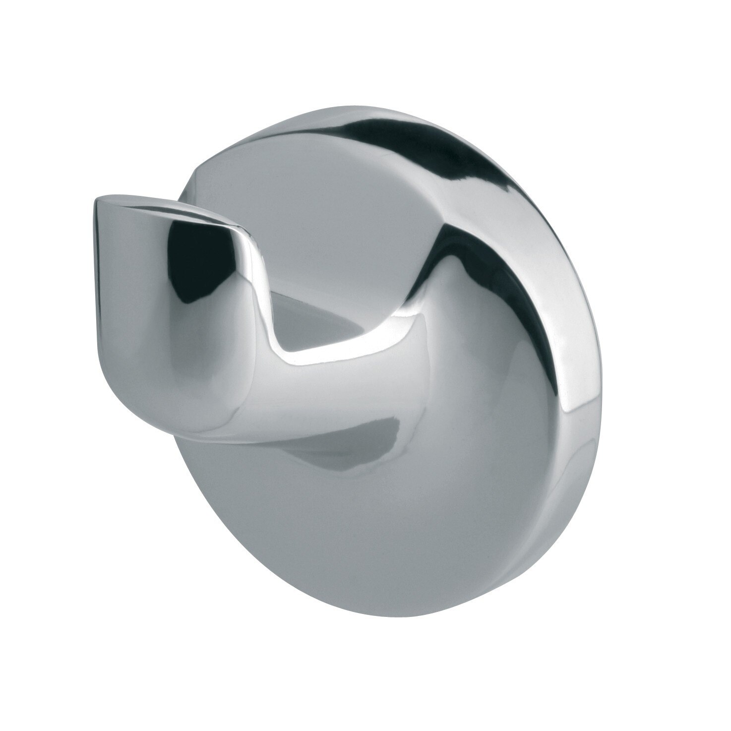 Cuier baie, Bisk, montaj pe perete, din zinc aluminiu cu o agatatoare, culoare crom