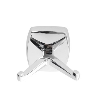 Cuier baie Ferro, montaj pe perete, cu 2 agatatori si baza patrata Cuier baie Ferro, montaj pe perete, cu 2 agatatori si baza patrata