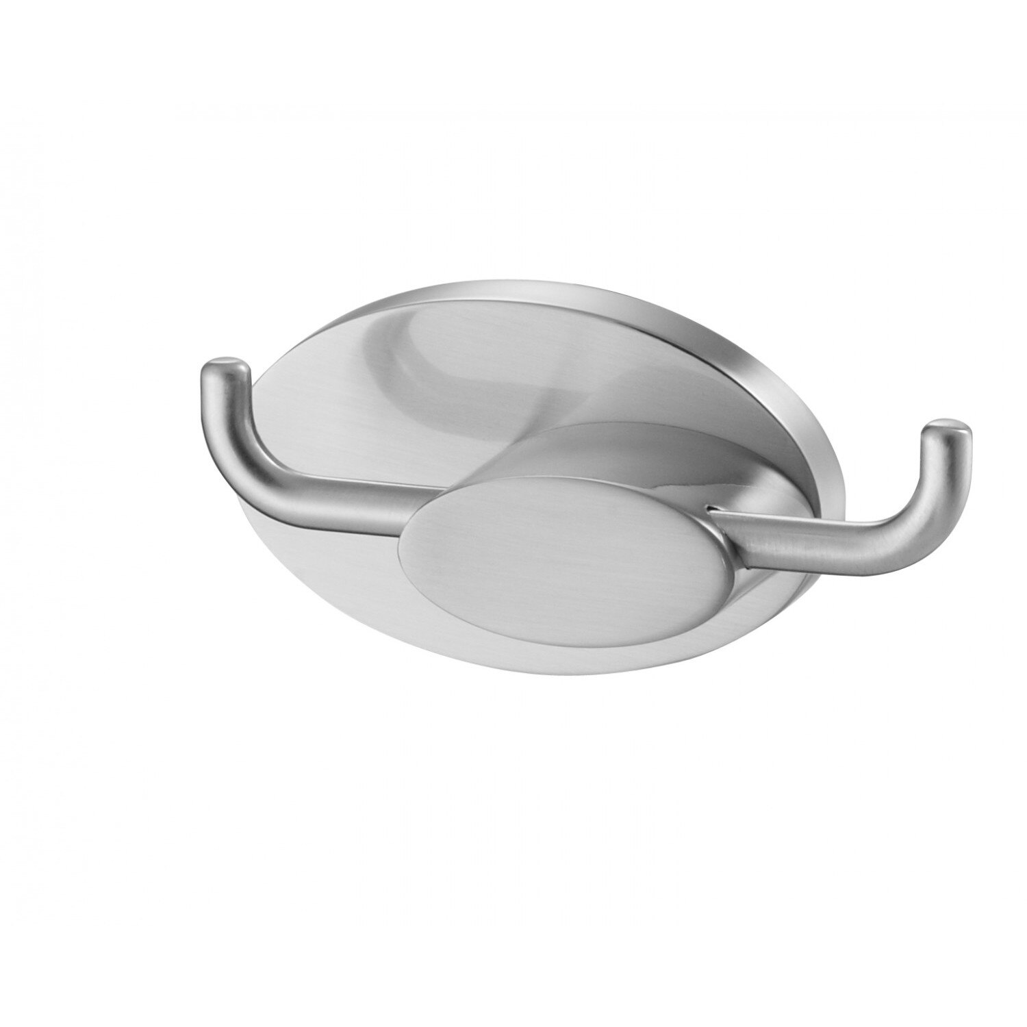 Cuier baie, Bisk, montaj pe perete, finisaj satinat, cu 2 agatatori