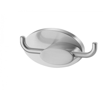 Cuier baie, Bisk, montaj pe perete, finisaj satinat, cu 2 agatatori Cuier baie, Bisk, montaj pe perete, finisaj satinat, cu 2 agatatori