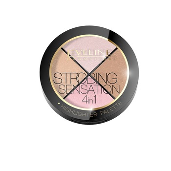 Paleta iluminatoare pentru fata, Eveline Cosmetics, Strobing Sensation 4 in 1, 12g Paleta iluminatoare pentru fata, Eveline Cosmetics, Strobing Sensation 4 in 1, 12g