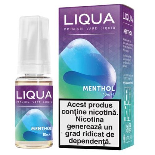 Pachet: 4 x Lichid pentru Tigara Electronica Liqua Elements, 10ml, Menthol, 12 mg/ml.