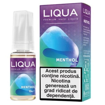 Pachet: 4 x Lichid pentru Tigara Electronica Liqua Elements, 10ml, Menthol, 12 mg/ml. Pachet: 4 x Lichid pentru Tigara Electronica Liqua Elements, 10ml, Menthol, 12 mg/ml.