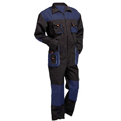 Salopeta de lucru Combinezon Welten, Negru/Bleumarin, marime 60 (4XL)