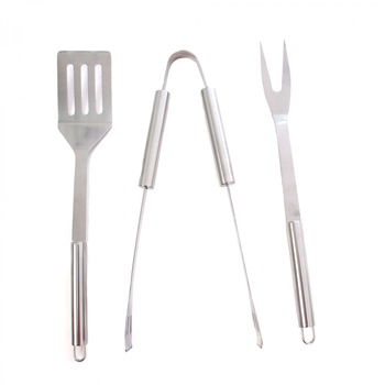 Set 3 accesorii pentru gratar Premium , otel, 36 cm , ATS , spatula 36cm furculita 37 cm cleste 35 cm Set 3 accesorii pentru gratar Premium , otel, 36 cm , ATS , spatula 36cm furculita 37 cm cleste 35 cm