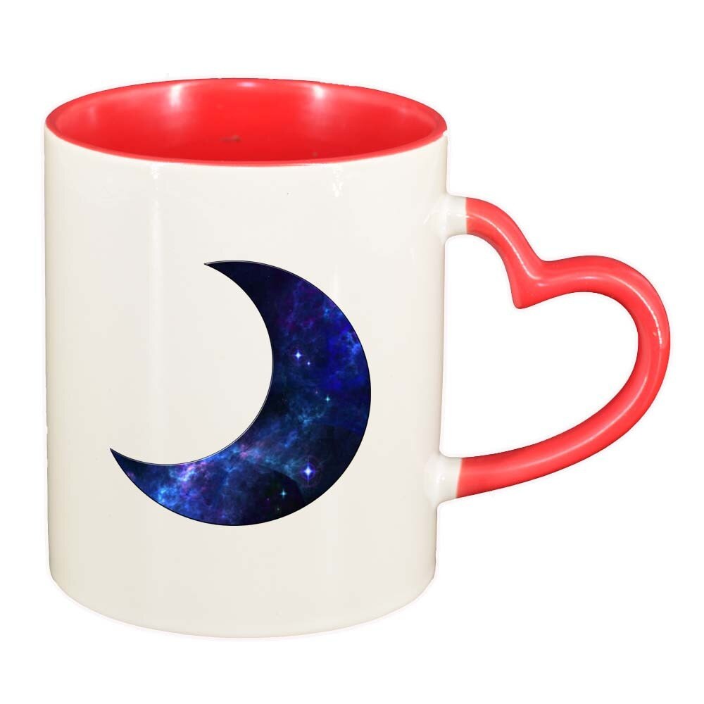 Cana Luna, interior rosu, maner inima, 330ml, D283