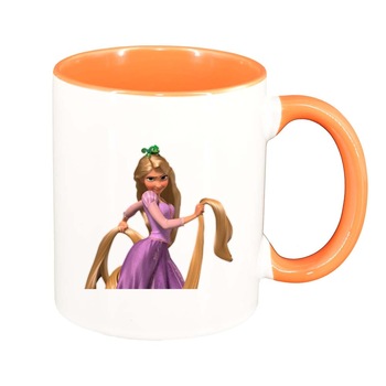 Cana Rapunzel, interior portocaliu, 330ml, D288 Cana Rapunzel, interior portocaliu, 330ml, D288