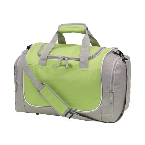 Geanta sport voiaj Weser Gym, gri/verde, spatioasa, 48 x 30 x 27 cm