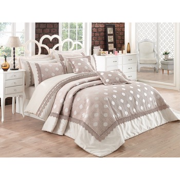 Lenjerie de pat Cotton Box, 100% poliester, 270x260 cm, bej Lenjerie de pat Cotton Box, 100% poliester, 270x260 cm, bej