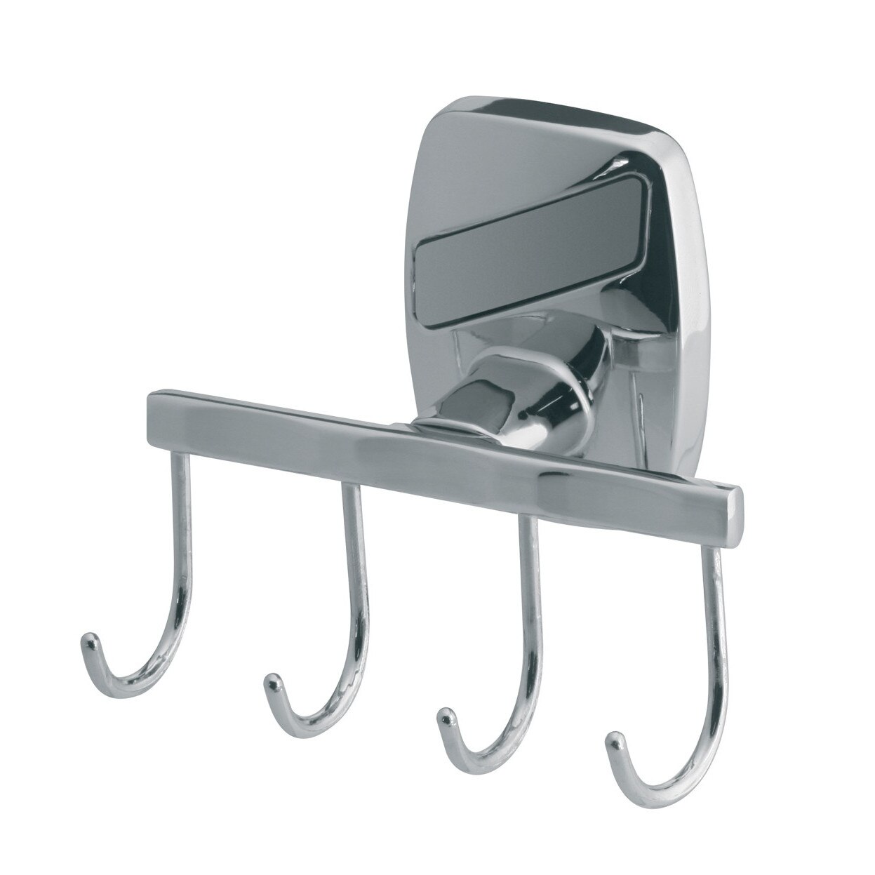 Cuier baie, Bisk, montaj pe perete, cu 4 agatatori si baza solida