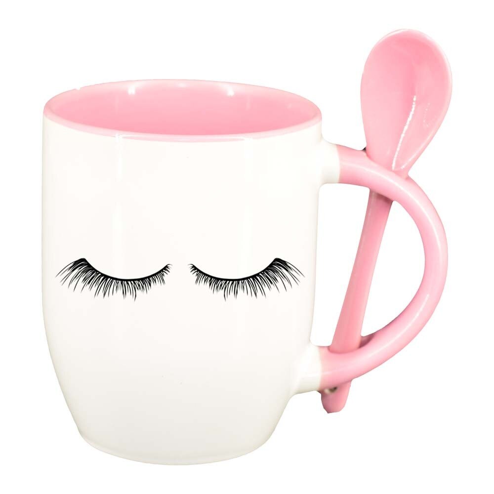 Cana Eye Lash cu lingurita, interior roz, 330ml, D294